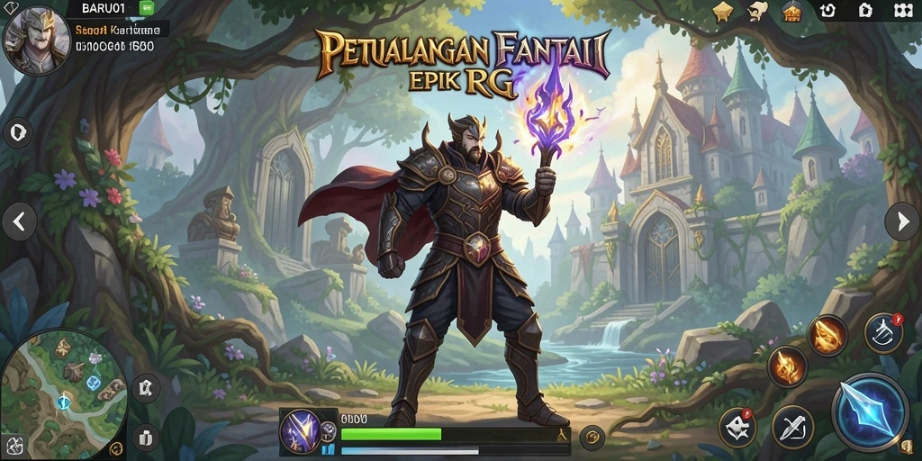 Tampilan gameplay RPG yang seru dan mendebarkan di BARU01.