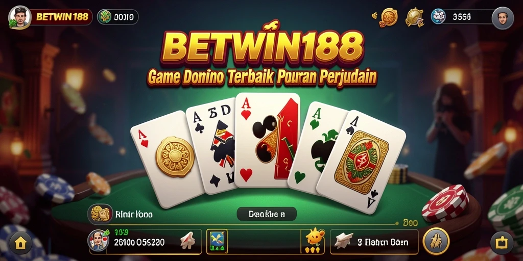 Tampilan gameplay Domino yang seru dan interaktif di BETWIN188.