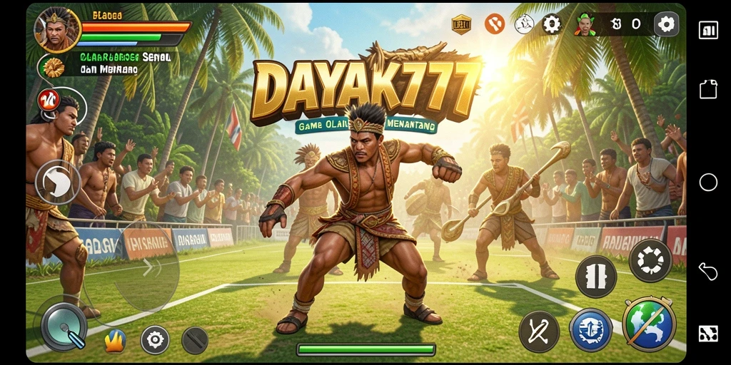 Tampilan gameplay DAYAK777 yang mendebarkan dan penuh aksi olahraga.