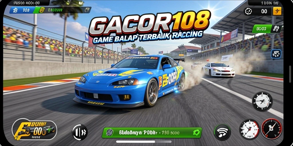 Gameplay balap seru di GACOR108 yang menantang.