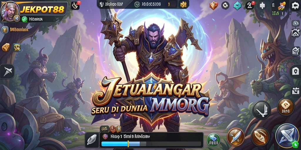 Tampilan gameplay seru dalam JEKPOT88 dengan pertarungan epik.