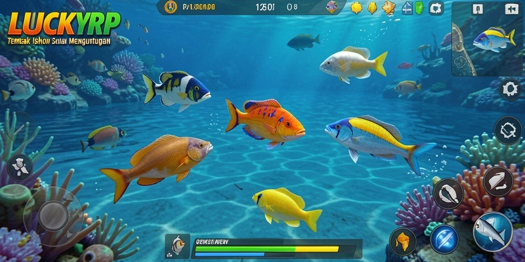 Tampilan gameplay Tembak Ikan yang menarik dan interaktif.