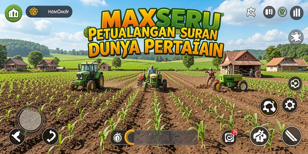 Gameplay seru MAXSERU menunjukkan aktivitas pertanian yang menarik.