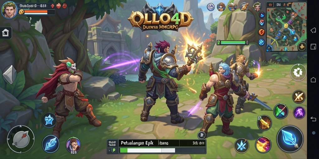 Tampilan gameplay seru dalam dunia fantasi OLLO4D.