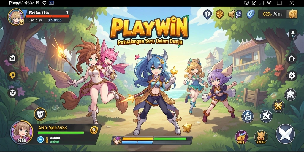Screenshot gameplay menunjukkan aksi seru dalam dunia Anime dengan karakter menarik.