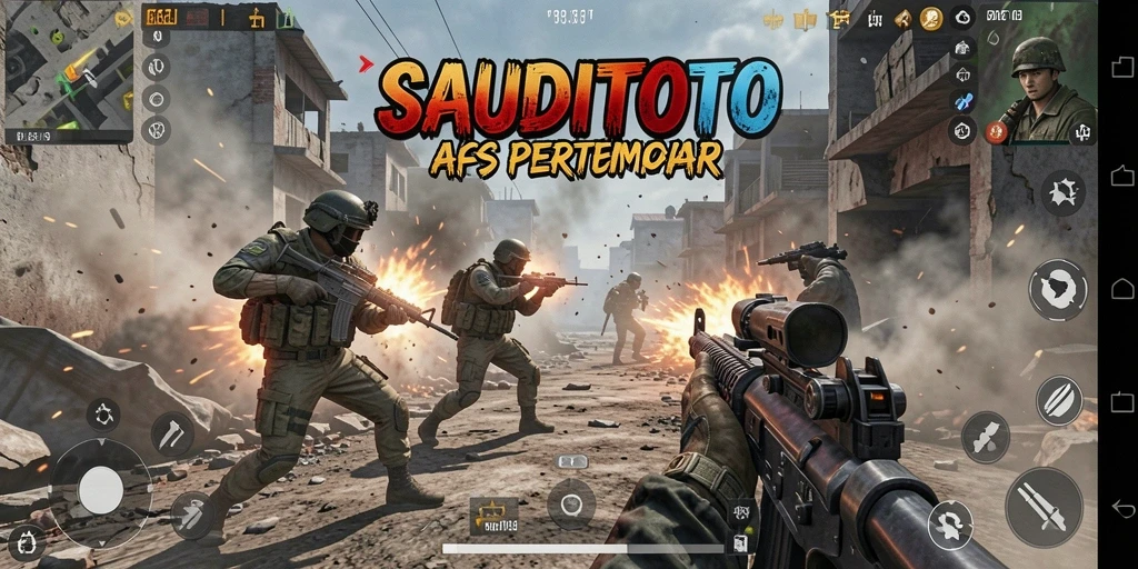 Tangkapan layar gameplay SAUDITOTO menunjukkan aksi pertempuran yang mendebarkan.
