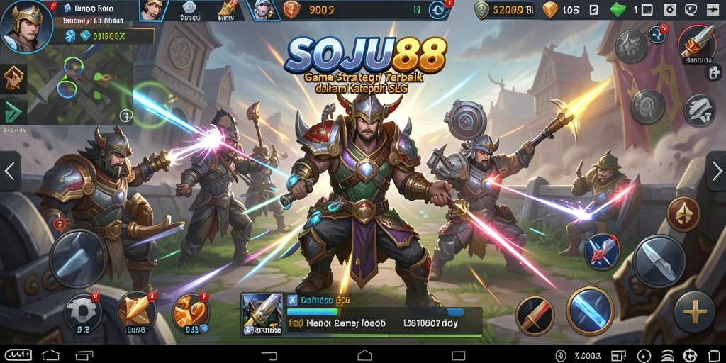 Tampilan gameplay SLG yang menakjubkan dalam SOJU88.